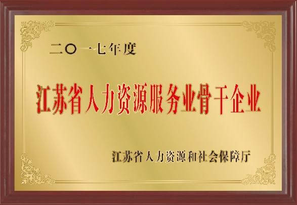 江苏省人力资源服务业骨干企业